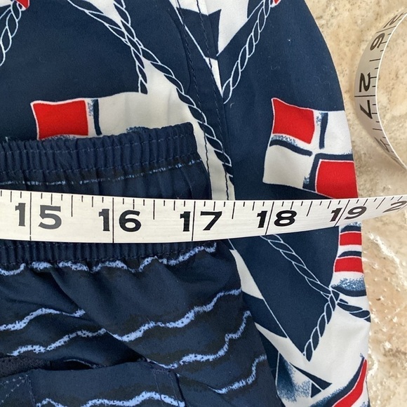 Lands End Board Shorts Mens L 2 pairs Swim trunks sailboat/waves Beach Nautical - Picture 9 of 9